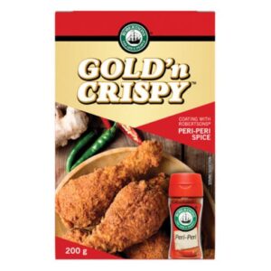 Robertsons Gold’n Crispy Peri-Peri Chicken Coating Mix 200g | Extra Crunchy Crispy Frying Coating | Spicy Peri Peri Seasoned Breadcrumb Alternative | Perfect for Fried Chicken, Wings, Fish, Meat & Vegetables