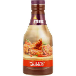 Steers Hot Spicy Marinade 700ml South African Braai Sauce | Peri Style Cooking Marinade for Chicken Beef Pork Seafood | Bold BBQ Grilling Flavor Seasoning Bottle