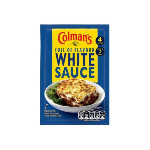 Colman’s Full of Flavour White Sauce Mix, Rich & Creamy Classic British White Sauce, Easy Just-Add-Milk Gravy Alternative for Lasagne, Pasta, Vegetables & Casseroles, No Artificial Colours, Authentic UK Recipe