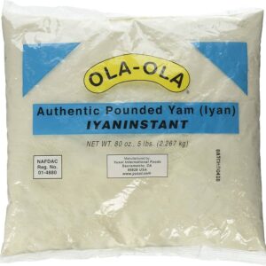 Authentic Pounded Yam Iyan Instant – Premium Nigerian Yam Flour for Smooth Poundo Iyan – Traditional African Swallow Food – Easy Cook Instant Yam Powder – Gluten Free, Non GMO, No Preservatives – Perfect for Egusi, Ogbono, Okra, Efo Riro, Native Soups