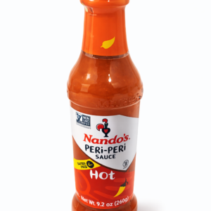 Nando’s PERi-PERi Hot Sauce, African Bird’s Eye Chili Pepper Sauce, Spicy Gourmet Marinade & Cooking Sauce, Gluten Free Non-GMO Chili Sauce for Chicken, Wings, Grilling, Dipping & Meal Prep, 9.2 oz (260g) Bottle