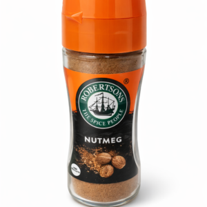 Robertsons Ground Nutmeg Spice, Premium Aromatic Nutmeg Powder, Warm Sweet Baking Spice for Cakes, Desserts, Coffee, Oatmeal, Custards and Savory Cooking, Fine Ground Natural Nutmeg Seasoning, Gourmet Kitchen Spice Bottle