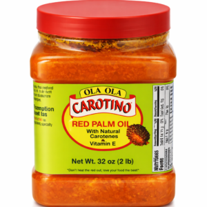 OLA OLA CAROTINO Red Palm Oil 32 oz (2 lb) – Unrefined Red Palm Cooking Oil with Natural Carotenes & Vitamin E – High Beta Carotene Palm Fruit Oil for Cooking, Frying, African & Asian Recipes, Keto Friendly, Non Hydrogenated