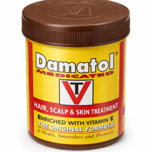 Damatol Medicated Hair, Scalp & Skin Treatment with Vitamin E – Original Formula Moisturizing Hair Cream for Dry Scalp, Itchy Skin Relief, Anti-Breakage Conditioning Treatment for Natural Hair, Braids, Locs, Curls & Protective Styles