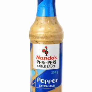 Nando’s PERi-PERi Pepper Extra Mild Table Sauce 250g – Creamy Mild Pepper Sauce, Portuguese Style PERi-PERi Condiment, Chicken Marinade, Sandwich Spread, Salad Dressing & Dipping Sauce, Flavorful Mild Heat Gourmet Sauce