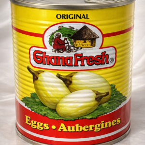Ghana Fresh Original Eggs Aubergines – Premium Canned African Eggplant (Garden Eggs) in Brine, Authentic West African Eggplant, Ready to Cook Tropical Vegetables, Bulk Size Tin for Stews, Soups, Sauces & Traditional Recipes