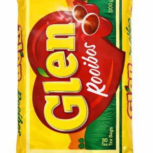 Glen Rooibos Tea Bags 80 Count (220g) – Naturally Caffeine Free South African Rooibos Herbal Tea, Smooth Antioxidant Rich Red Bush Tea, Premium Herbal Infusion for Relaxation, Hot or Iced Tea, Bulk Value Pack