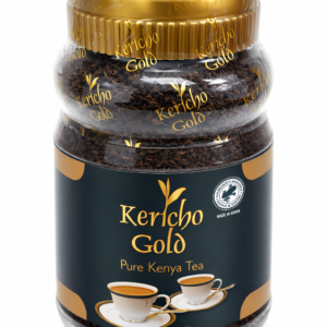 Kericho Gold Pure Kenya Tea Granules – Premium Instant Black Tea from Kenya – Rich Bold African Tea Flavor – Smooth Strong Breakfast Tea, Fast Dissolving Granulated Tea Powder for Hot or Iced Tea – Authentic Kenyan Tea Jar