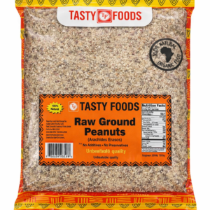 Tasty Foods Raw Ground Peanuts – 100% Natural Peanut Powder, African Groundnut Paste Alternative, Finely Milled Peanut Flour for Soups, Stews, Peanut Butter, Smoothies, Baking & Traditional African Cooking, No Additives or Preservatives