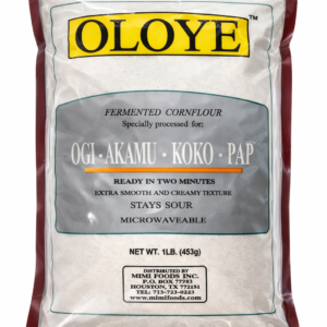 Oloye Fermented Cornflour for Ogi Akamu Koko Pap 1lb (453g) – Traditional African Fermented Corn Meal, Instant Smooth Pap Porridge Mix, Nigerian Breakfast Ogi Flour, Non-GMO Corn Flour for Baby Pap, Gluten Free African Food Pantry Staple