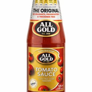 All Gold Tomato Sauce 325ml Glass Bottle, Original Classic Tomato Ketchup Style Sauce, No Colorants No Preservatives No Thickener Added, Premium Smooth Tomato Condiment for Burgers Fries Hot Dogs Sandwiches Pasta Cooking Dip Sauce