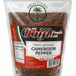 Obiji Foods Dried Ground Cameroon Pepper – Authentic African Hot Pepper Powder, Extra Spicy Smoked Cameroon Chili, 100% Natural, No Additives, Premium West African Spice for Soups, Stews & Grilling