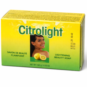 Citrolight Lightening Beauty Soap with Lemon Extract – Clarifying & Brightening Soap Bar for Face & Body – Helps Reduce Dark Spots, Uneven Skin Tone & Dull Skin – 180 g / 6.35 oz