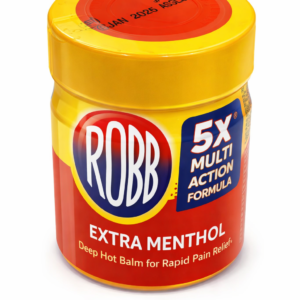 ROBB Extra Menthol Deep Hot Balm for Rapid Pain Relief, 5X Multi Action Formula, Strong Menthol Heating Balm for Muscle Pain, Joint Pain, Back Pain, Arthritis, Sprain & Sports Recovery