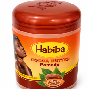 Habiba Cocoa Butter Pomade for Skin & Hair Care – Deep Moisturizing Cocoa Butter Cream for Dry Skin, Stretch Marks, Body Butter, Face Moisturizer, Hair Pomade for Natural Hair, Daily Skin Care