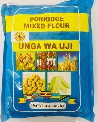 Porridge Mixed Flour Unga wa Uji 2kg (4.4lb) – African Mixed Grain Porridge Flour for Uji, Ogi, Breakfast Porridge – Nutritious Whole Grain Cereal Blend for Adults, Kids, Babies – Natural, Traditional East African Porridge Flour