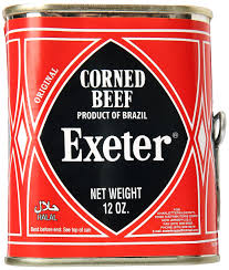 Exeter Corned Beef 12 oz Can – Premium Brazilian Corned Beef, Halal Certified Canned Beef, Fully Cooked Ready to Eat, High Protein Shelf Stable Meat, Imported Corned Beef from Brazil, Classic Corned Beef for Breakfast, Hash, Sandwiches & Cooking