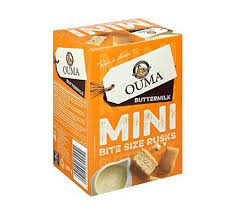 Ouma Mini Klein Happies Beskuit Buttermilk Rusks – Traditional South African Bite Size Rusks, Mini Crunchy Breakfast & Snack Biscuits for Coffee, Tea & Dunking, Authentic Oven Baked Rusks
