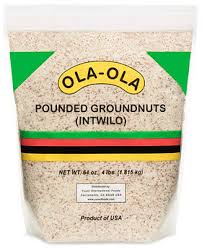 OLA-OLA Pounded Groundnuts (Intwilo) 40 oz (1.13kg) | Authentic African Groundnut Powder | Traditional Nigerian & West African Peanut Flour | Freshly Pounded Peanuts | For Soups, Stews, Sauces, Swallows, African Cooking