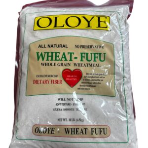 Oloye African Wheat Fufu 10lb | Whole Grain Wheat Swallow Flour Traditional Nigerian Fufu Meal